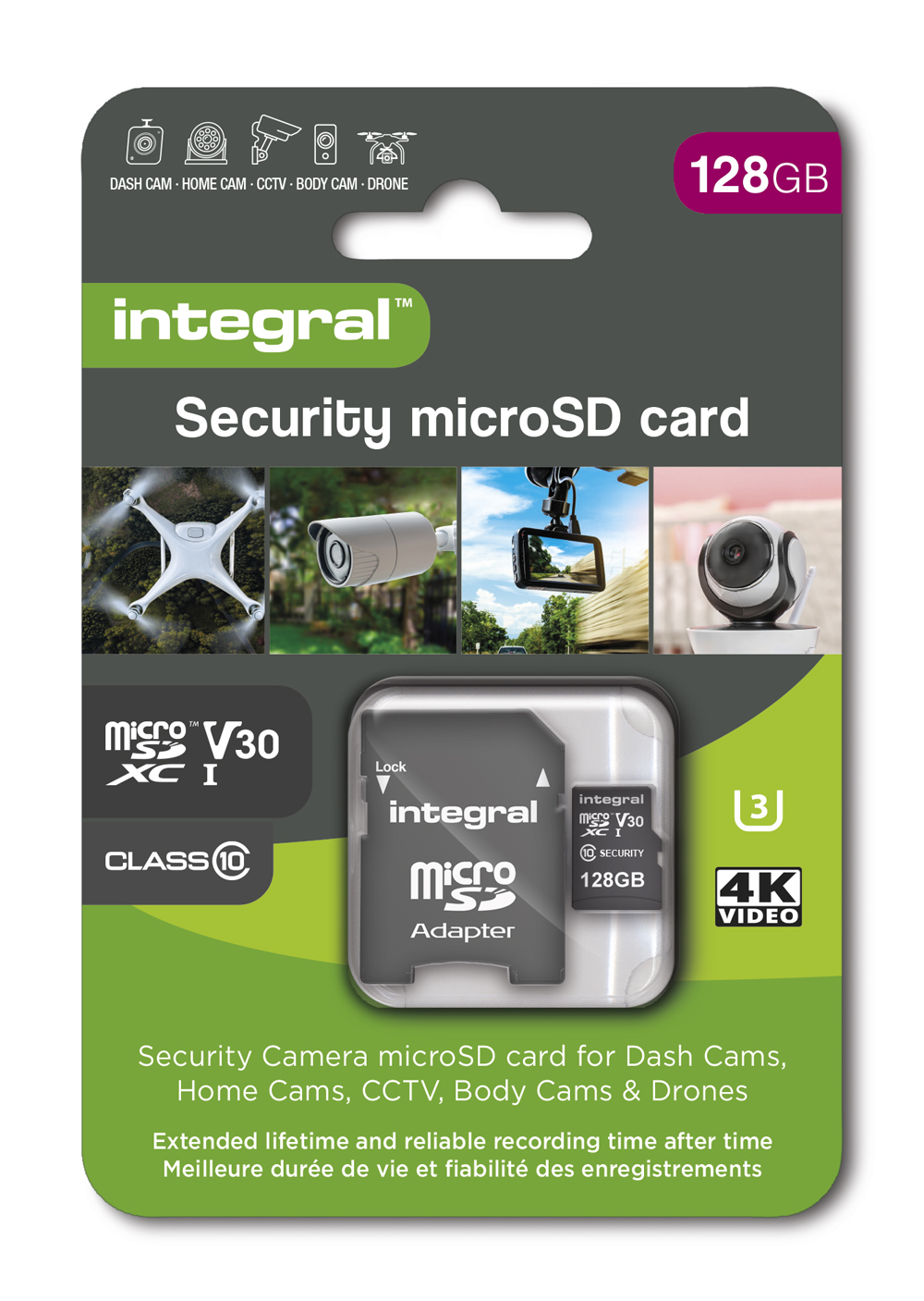 Integral Karta pamięci Security Micro SD 4K