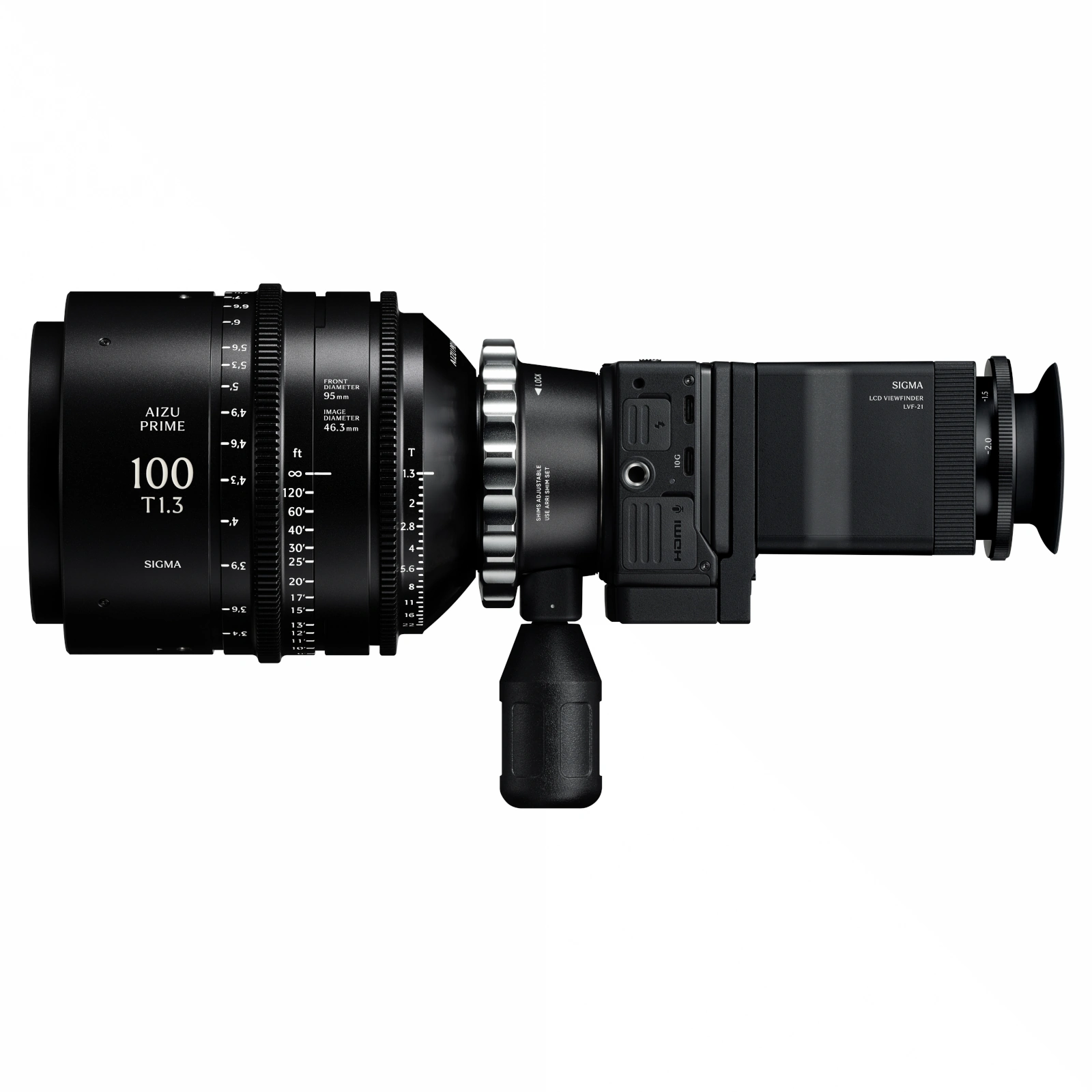Modułowy zestaw SIGMA fp2 z obiektywem filmowym i wizjerem